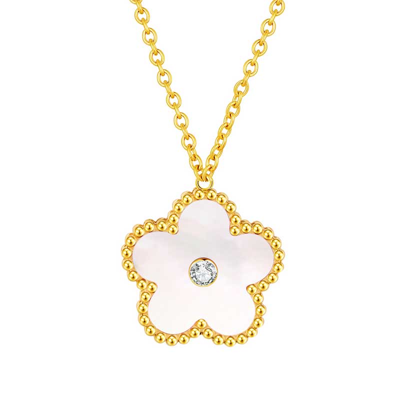 Blossom / Necklace Pearl Gold