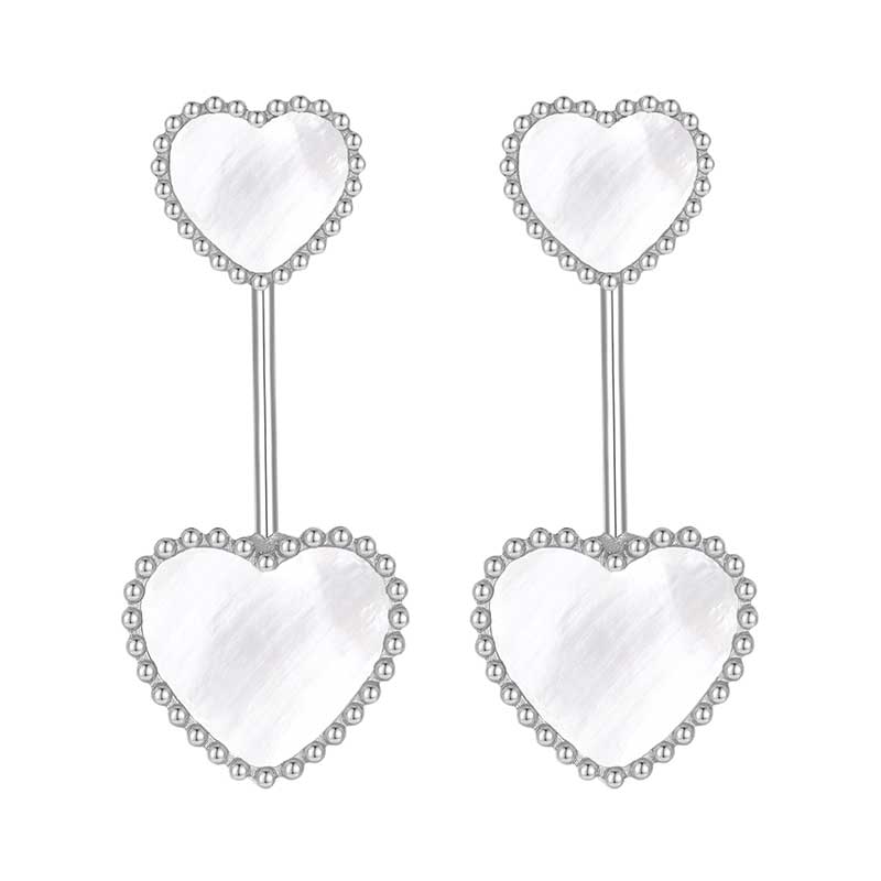 Hearts / Set Pearl Silver